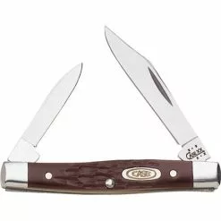 Case XX Knives Case 083 Small Pen Folding Pocket Knife With Brown Delrin Handle