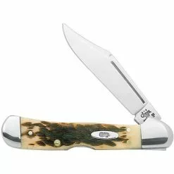 Case XX Knives Case 133 Mini Copperlock Amber Bone Lockback Folding Pocket Knife