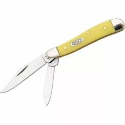 Case XX Knives Case 80030 Peanut Folding Pocket Knife With Yellow Synthetic Handles