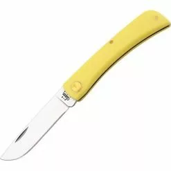 Case XX Knives Case 80032 Sodbuster Jr. Folding Pocket Knife With Yellow Synthetic Handle