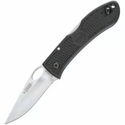 Ka-Bar Knives Ka-bar 4065 Dozier Precision Hunter Lockback Folding Pocket Clip Point Blade Knife With Black Checkered Zytel Handles