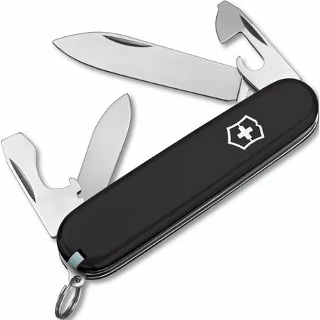Swiss Army Knives Swiss Army 025033RX1 Black Recruit Folding Pocket Knife With Black Handle