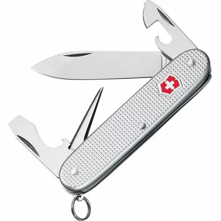 Swiss Army Knives Swiss Army 0820126X2 Pioneer Army Folding Pocket Knife With Silver Alox Handle