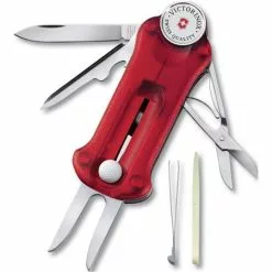 Swiss Army Knives Swiss Army 07052TX5 Lifestyle Golf Divot Multi-Tool With Ruby Red Translucent Handle