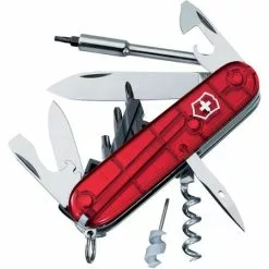 Swiss Army Knives Swiss Army 17605TX1 CyberTool 29 Multi-Tool Pocket Knife With Ruby Translucent Handle