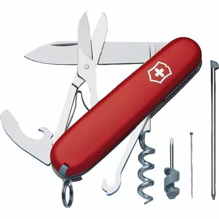 Swiss Army Knives Swiss Army 13405X1 Compact Folding Pocket Knife With Red Handle