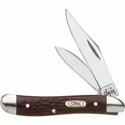 Case XX Knives Case 046 Peanut Folding Pocket Knife With Brown Delrin Handle