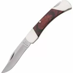 Bear & Son Cutlery Bear & Son 205R Rosewood Lockback Folding Stainless Clip Pocket Knife With Laminated Rosewood Handle
