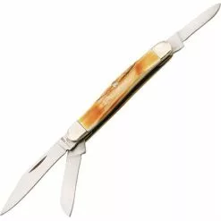 Bear & Son Cutlery Bear & Son 533 Small Stockman Folding Pocket Knife With Stag Bone Handle