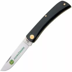 Case XX Knives Case 1826 John Deere Sod Buster Jr Folding Knife With Black Synthetic Handle
