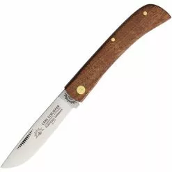 German Eye Knives German Eye 99JR Carbon Steel Sodbuster Juior Pocket Knife With Wood Handles