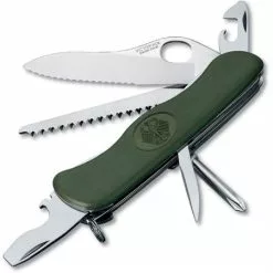Swiss Army Knives Swiss Army 08461MW4DEX1 One Hand Trekker Folding Pocket Knife With Green Handle