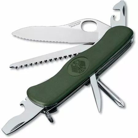 Swiss Army Knives Swiss Army 08461MW4DEX1 One Hand Trekker Folding Pocket Knife With Green Handle