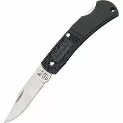 Bear & Son Cutlery Bear & Son 726 Executive Stainless Clip Blade Lockback Folding Pocket Knife With Black Zytel Handle