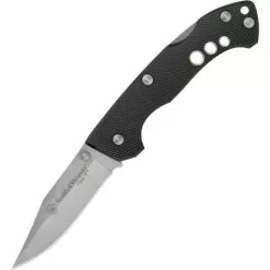 Smith & Wesson Knives Smith & Wesson 109 24-7 Lockback Folding Pocket Knife With Black Anodized Textured Aluminum Handles