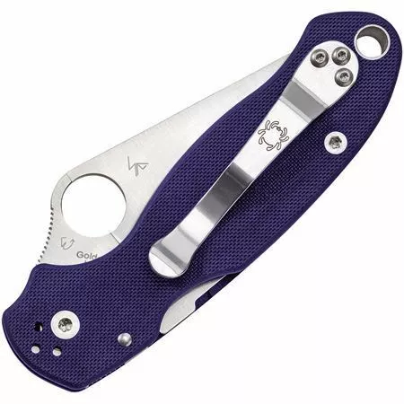 Spyderco Knives Spyderco 223GPDBL Para 3 Compression Lock Linerlock Folding Satin Finish Blade Pocket Knife With Blue G10 Handle - Image 2