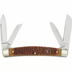 Robert Klaas Knives Robert Klass 6426BR Congress Folding Pocket Knife With Brown Pick Bone Handle