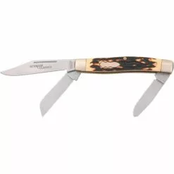 Schrade Knives Schrade 885UH Uncle Henry Senior Rancher Folding Pocket Knife With Delrin Stag Handle