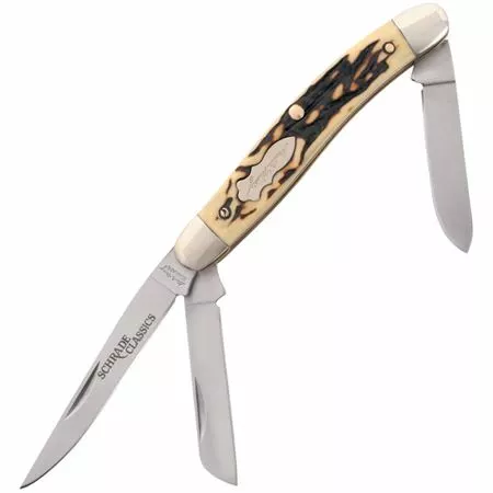 Schrade Knives Schrade 897UH Uncle Henry Signature Folding Pocket Knife With Delrin Stag Handle