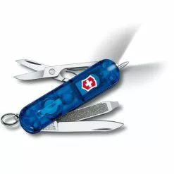 Swiss Army Knives Swiss Army 06226T2033X1 Signature Lite Folding Pocket Knife With Translucent Sapphire Handle