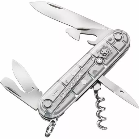 Swiss Army Knives Swiss Army 13603T7X2 Silver Tech Spartan Silver Folding Pocket Knife With Silver Tech Handle