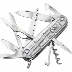Swiss Army Knives Swiss Army 13713T7033X1 Huntsman Folding Pocket Knife With Translucent Silver Tech Handles