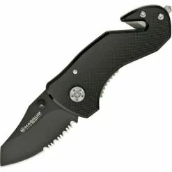 Boker Tree Brand Knives Magnum M01MB456 Compact Rescue Part Serrated Linerlock Folding Pocket Knife