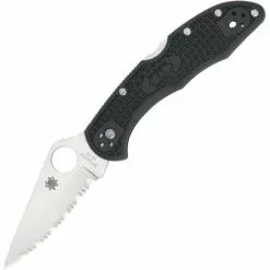 Spyderco Knives Spyderco 11SBK Delica 4 Black Lockback Folding Pocket Knife