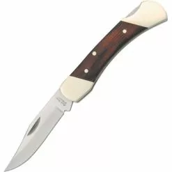 Schrade Knives Schrade LB3 Uncle Henry Stainless Clip Blade Lockback Folding Pocket Knife With Wood Handles