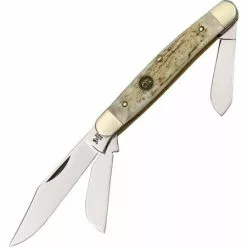 Hen & Rooster Knives Hen & Rooster 313DS Stockman Folding Pocket Knife With Stag Handle