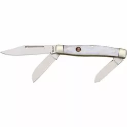 Robert Klaas Knives Robert Klass 4325 Large Stockman Folding Pocket Knife With Imitation Pearl Handle