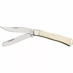 Rough Rider Knives Rough Rider 22034W Trapper Folding Pocket Knife With White Bone Handle