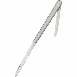 Rough Rider Knives Rough Rider 745 Two Blade Melon Tester Folding Pocket Knife With Brushed Stainless Handle