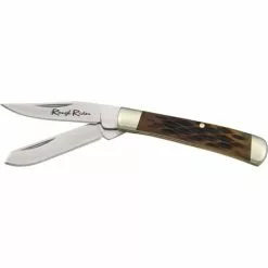Rough Rider Knives Rough Rider 807 Tiny Trapper Folding Pocket Knife With Amber Bone Handle