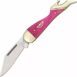 Rough Rider Knives Rough Rider 837 Small Leg Folding Pocket Knife With Pink Lemonade Bone Handle