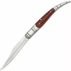 Rite Edge Knives Rite Edge CN2106635 Spanish Toothpick Folding Pocket Knife With Reddish Brown Rich Grain Wood Handle