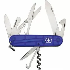 Swiss Army Knives Swiss Army 13703T2033X1 Climber Folding Pocket Knife With Translucent Sapphire Handle