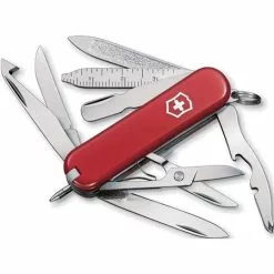 Swiss Army Knives Swiss Army 06385033X1 MiniChamp Red Folding Pocket Knife With Red Handle