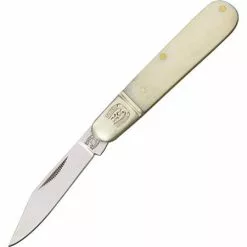 Rough Rider Knives Rough Rider 1273 Small Stainless Clip Blade Barlow Knife With White Smooth Bone Handle