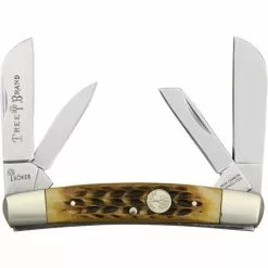 Boker Tree Brand Knives Boker 110721 Congress Pocket Knife With Brown Jigged Bone Handle