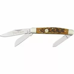 Boker Tree Brand Knives Boker 110726 Tree Brand Stockman Pocket Knife With Brown Jigged Bone Handle