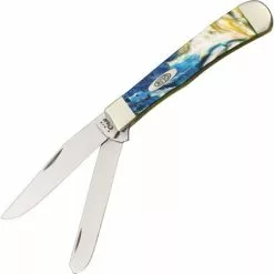Case XX Knives Case 9254SG Trapper Folding Pocket Knife With Sapphire Glow Corelon Handle