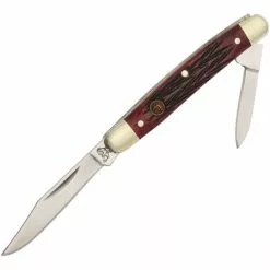 Hen & Rooster Knives Hen & Rooster 302RPB Pen Knife Red Pick Bone