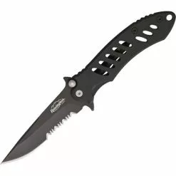 Remington Knives Remington 18219 Large FAST Folder Part Serrated Clip Point Linerlock Pocket Knife