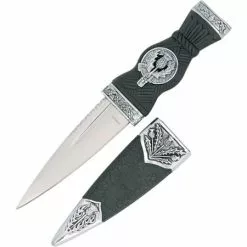China Made 210555 Mini Scottish Dirk Fixed Blade Knife With Black Composition Handle