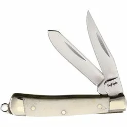 Rough Rider Knives Rough Rider 1262 Mini Trapper Folding Pocket Knife With White Bone Handle