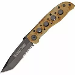 Smith & Wesson Knives Smith & Wesson SW5TBSD ExtremeOps Part Serrated Tanto Point Linerlock Folding Pocket Knife