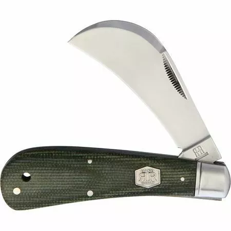 Rough Rider Knives 1993 Hawkbill Green Micarta - Image 2