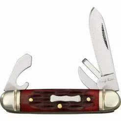 Rough Rider Knives Rough Rider 1291 Mini Scout Folding Pocket Knife With Red Jigged Bone Handle
