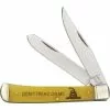 Rough Rider Knives Rough Rider 1381 Trapper Folding Pocket Knife With Yellow Bone Handle